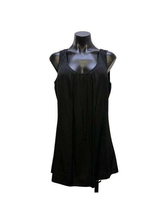 Tory Burch Tops - Tory Burch Black Sleeveless Pleated Blouse Size 10